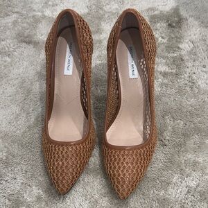 Saks fifth avenue  Tan Mesh Heels